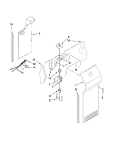 Air Flow Parts Diagram and Parts List for MSD2274VEM01  Maytag Refrigerator