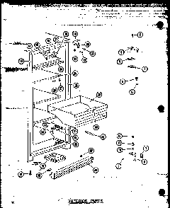 Interior Parts Diagram and Parts List for U23B-G P60345-52WG Amana Freezer