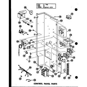 Control Panel Parts 1 Diagram and Parts List for D54475-3 P54475-3C Amana Air Conditioner
