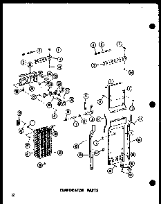 Section 11 Diagram and Parts List for SP19E-L-P74100-2WL  Amana Refrigerator