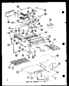 Freezer-refrigerator Parts Diagram and Parts List for ESR16B-P60303-79W  Amana Refrigerator