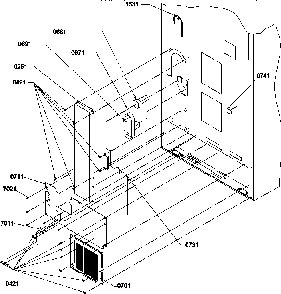 Cabinet Back Diagram and Parts List for BX20S5W-P1196507WW  Amana Refrigerator