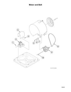 Motor/Belt Diagram and Parts List for  Speed Queen Washer Dryer Combo