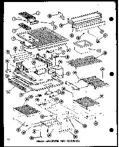Freezer-refrigerator Parts Diagram and Parts List for ESR16B-P60303-79W  Amana Refrigerator