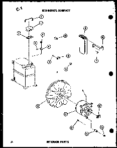 Interior Parts Diagram and Parts List for ES12-2MS P54974-48R Amana Air Conditioner