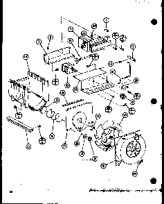 Icemaker/fan, Motor Diagram and Parts List for SDI22GL-P7745505WL  Amana Refrigerator