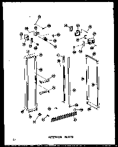 Interior Parts Diagram and Parts List for SDI22W-C-P60340-74WC  Amana Refrigerator