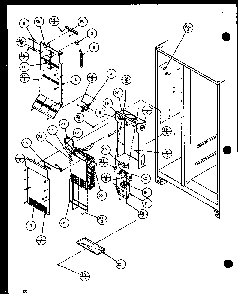 Section 14 Diagram and Parts List for SL22JB-P1116005W  Amana Refrigerator