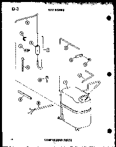 Compressor Parts Diagram and Parts List for ES619-3R P54720-98R Amana Air Conditioner