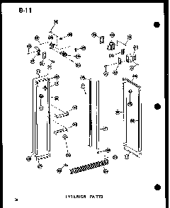 Interior Parts Diagram and Parts List for SDI22W-P60350-32W  Amana Refrigerator
