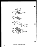 FZ INTERIOR PARTS Diagram and Parts List for SDI22N P6020165W Amana Refrigerator