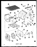 CAVITY ASSY Diagram and Parts List for SDI22N P6020165W Amana Refrigerator