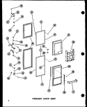 FZ DOOR ASSY Diagram and Parts List for SDI22N-1 P6023072W Amana Refrigerator