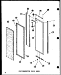 REF DOOR ASSY Diagram and Parts List for SDI22N-1 P6023072W Amana Refrigerator
