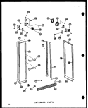 INTERIOR PARTS Diagram and Parts List for SDI22N-1 P6023072W Amana Refrigerator