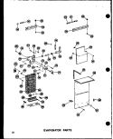 EVAP PARTS Diagram and Parts List for SDI22N-1 P6023072W Amana Refrigerator