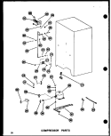 COMPRESSOR PARTS Diagram and Parts List for SDI22N-1 P6023072W Amana Refrigerator