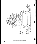 REF DOOR PARTS Diagram and Parts List for SDI22W P6034020W Amana Refrigerator