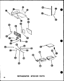 REF INTERIOR PARTS Diagram and Parts List for SDI22W P6034020W Amana Refrigerator