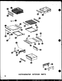 REF INTERIOR PARTS Diagram and Parts List for SDI22W P6034020W Amana Refrigerator