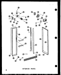 INTERIOR PARTS Diagram and Parts List for SDI22W P6034020W Amana Refrigerator