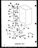 COMPRESSOR PARTS Diagram and Parts List for SDI22W P6034020W Amana Refrigerator