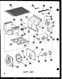 CAVITY ASSY Diagram and Parts List for SDI22W P6034020W Amana Refrigerator