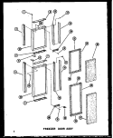FZ DOOR ASSY Diagram and Parts List for SDI22W P6034046W Amana Refrigerator