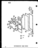 REF DOOR PARTS Diagram and Parts List for SDI22E P7487006W Amana Refrigerator