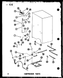 COMPRESSOR PARTS Diagram and Parts List for SDI22E P7487006W Amana Refrigerator