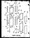 Part Location Diagram of D7409421 Whirlpool DOOR LR FR W-T-SRI19E