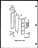 FZ DOOR PARTS Diagram and Parts List for SP19E P7410002W Amana Refrigerator