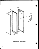 REF DOOR ASSY Diagram and Parts List for SP19E P7487002W Amana Refrigerator
