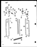 INTERIOR PARTS Diagram and Parts List for SR19E-1 P7487022W Amana Refrigerator
