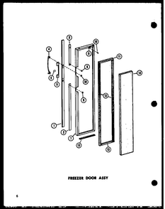 Freezer Door Insulation Assy Diagram and Parts List for ESR22C-G-P73900-10WG  Amana Refrigerator