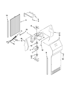 Air Flow Parts Diagram and Parts List for MSD2550VES02  Maytag Refrigerator