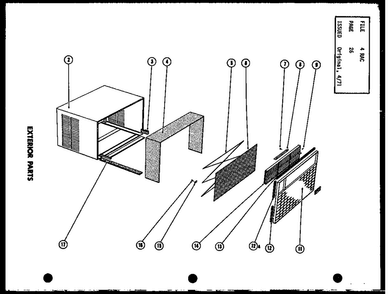 Exterior Parts Diagram and Parts List for FC24-3H-1 P54302-54R Amana Air Conditioner