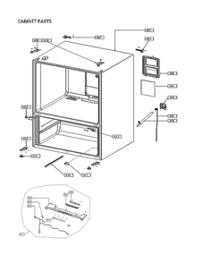Cabinet Parts Diagram and Parts List for 11173027020  Kenmore Refrigerator
