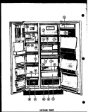INTERIOR PARTS Diagram and Parts List for SDI22D  Amana Refrigerator