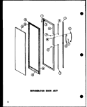 REF DOOR ASSY Diagram and Parts List for ESR22N-L P7332045W L Amana Refrigerator