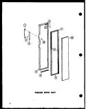 FZ DOOR ASSY Diagram and Parts List for ESR22D P7390020W Amana Refrigerator