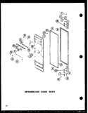 REF DOOR PARTS Diagram and Parts List for ESR22D P7390020W Amana Refrigerator