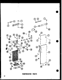 EVAP PARTS Diagram and Parts List for ESR22D P7390020W Amana Refrigerator