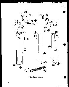 Interior Parts Diagram and Parts List for ESR17N-A-P60350-52WA  Amana Refrigerator