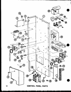Control Panel Parts (erhq24/p55200-49c) (erhq30/p55200-52c) (rhq36/p55200-53c) Diagram and Parts List for RHA48-003 P55201-50C Amana Air Conditioner