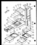 REF SHELVING AND DRAWERS Diagram and Parts List for SLD25MPL P1121105W L Amana Refrigerator