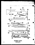 INTERIOR PARTS 18 CU. FT. Diagram and Parts List for ETM18J-A P6023616W A Amana Refrigerator