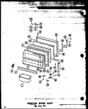FZ DOOR ASSY 18 CU. FT. Diagram and Parts List for ETM18N P6023652W Amana Refrigerator