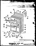 REF DOOR ASSY 18 CU. FT. Diagram and Parts List for ETM18N P6023652W Amana Refrigerator