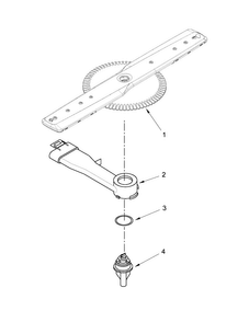 Lower Washarm Parts Diagram and Parts List for  Maytag Dishwasher